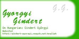 gyorgyi gindert business card